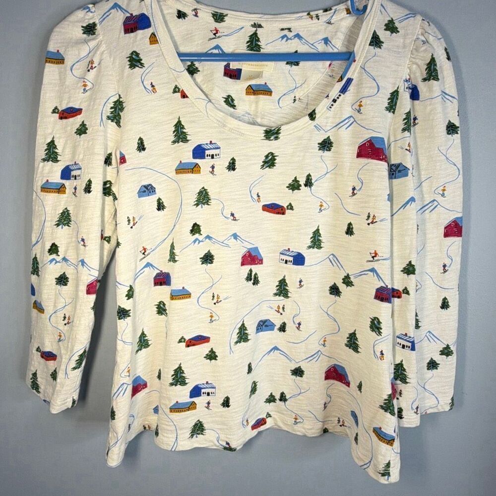 Anthropologie Maeve Marisol Blouse Small Ski theme